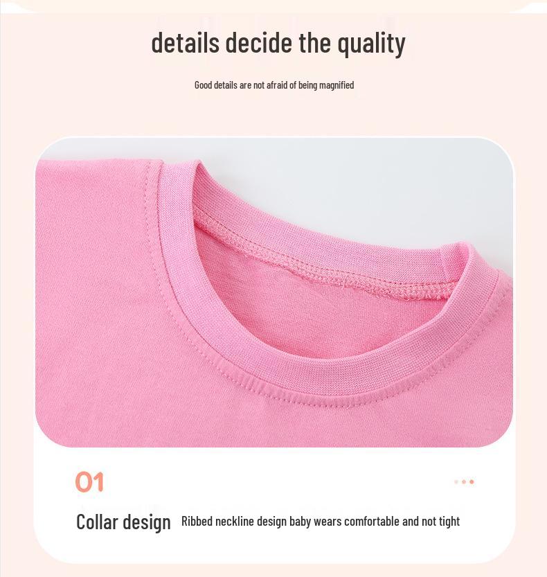 Girls' Ballet Mouse Embroidered Short Sleeve T-shirt - Summer Fashion