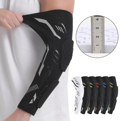 1 Pcs Sports Padded Arm Sleeves Protective Compression Elbow Pad Basketball Football Volleyball Soccer Gym Sport Arm Guards Home