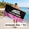 Custom Name Large Beach Towel,Arctic Monkeys Quick Absorbent Towel For Outdoor Travel Poolside