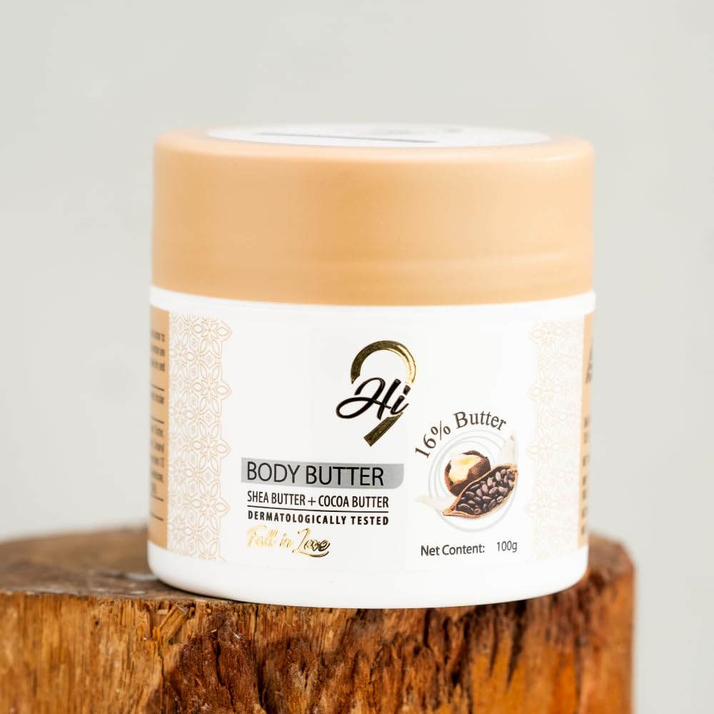 Hi9 Body Butter with Shea & Cocoa Butter | Natural Body Cream for Dry Skin | Shea Butter Moisturizer & Cocoa Butter Body Lotion | Non-Greasy Hydrat
