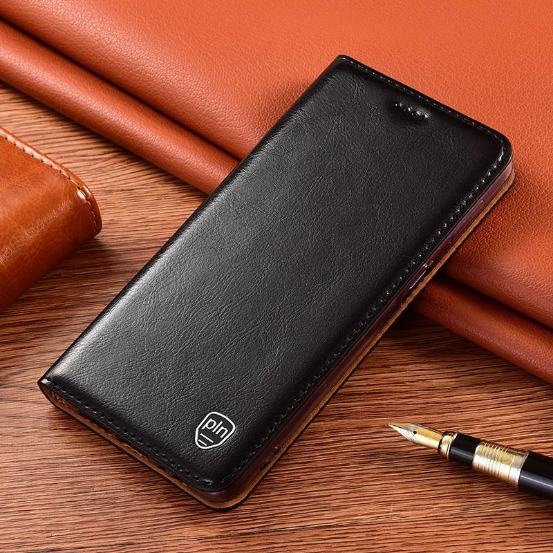 Genuine Leather Flip Case LG V60 ThinQ V50 G8 G7 K40S Stylo 2 With Magnetic Shockproof Stand