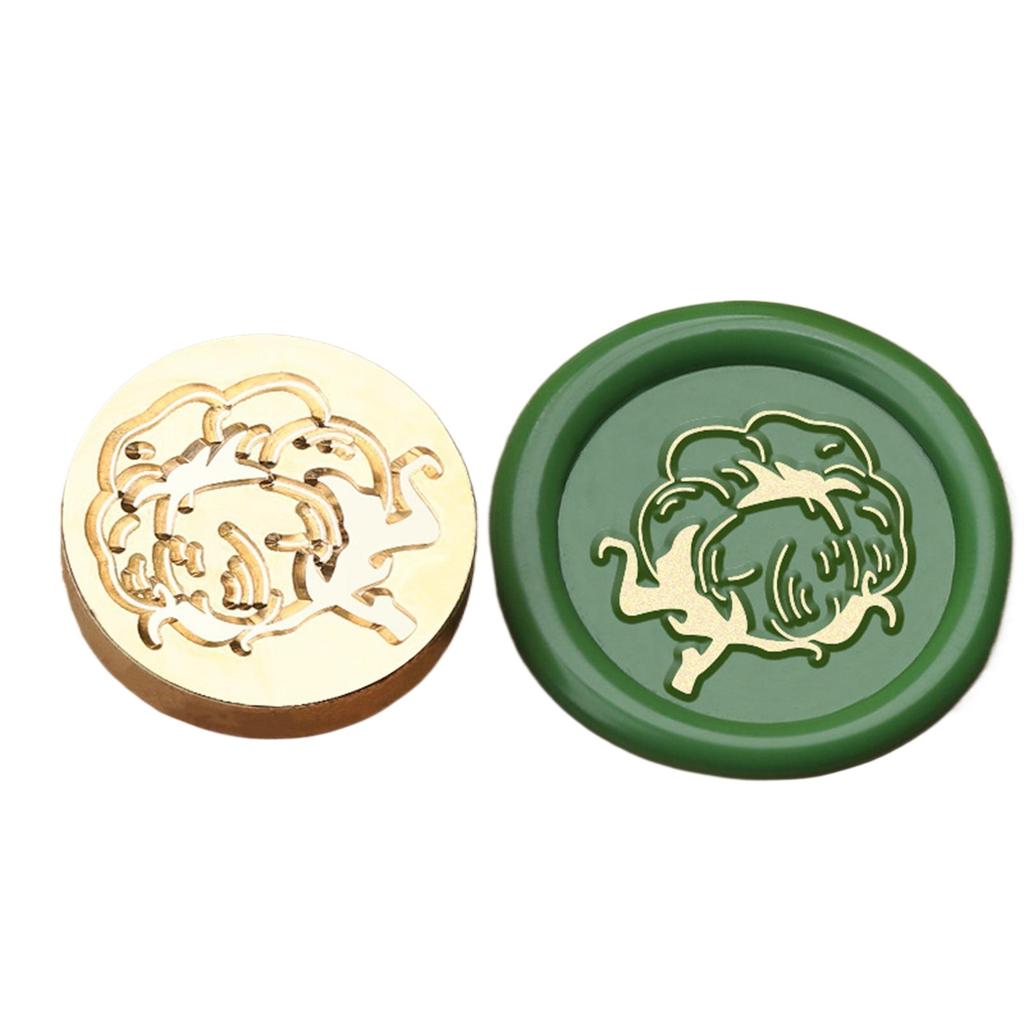 Plant Themed Seal Stamp Head Antique Embossed Sealing Stamp Head for Seal Envelope Invitation Decoration Scrapbooking