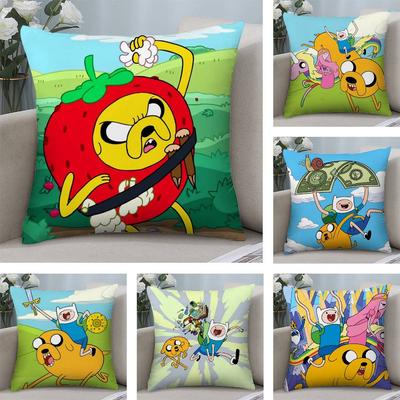 A-AdventureS Time Pillow Case Plush Fabric Soft Double Sided Print Sofa Cushion Cover Throw Pillow Covers