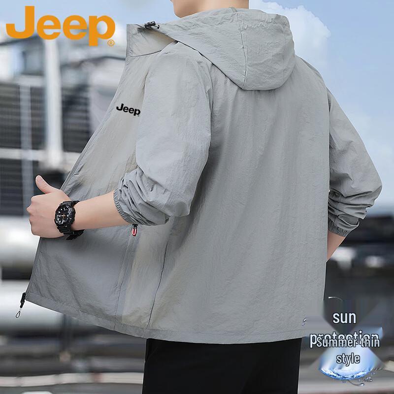 JEEP Men s UPF 50+ Sun Protection Fishing Jacket 4XL
