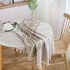 Japanese Cotton Linen Tablecloth - Fresh, Artistic, Round & Rectangular Options