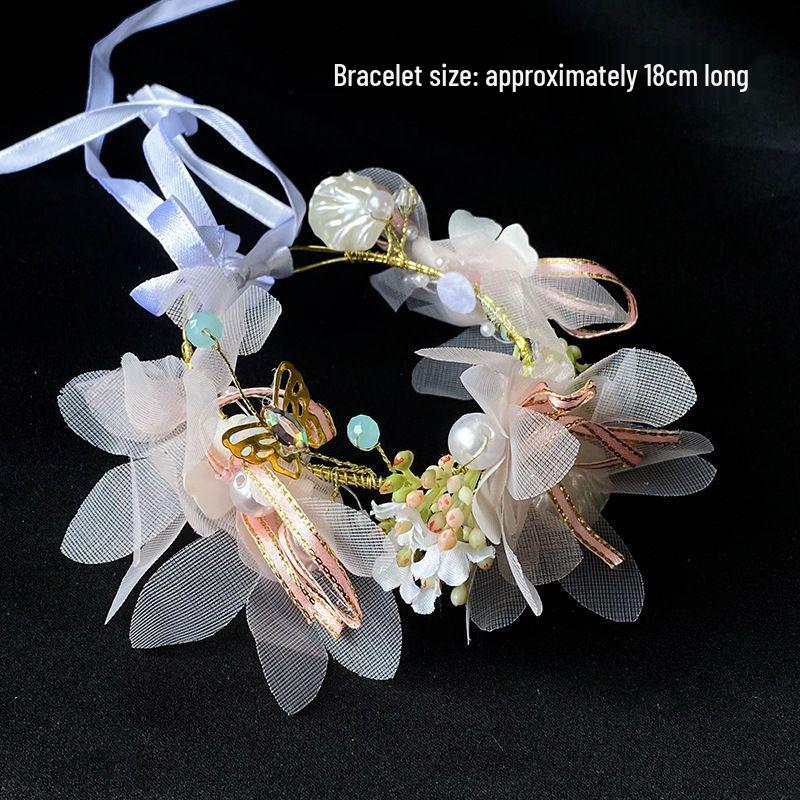 Corona Floreale per la Festa dei Bambini - Cerchietto Perla da Principessa & Accessorio Floreale Stile Foresta