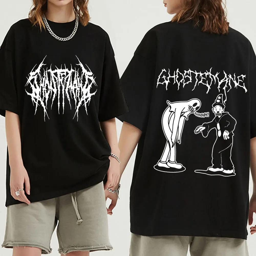 Hip Hop Metal Rock Goth T-Shirt GhostUnisexe Pattern Fashion Printed T-Shirt Street Harajuku Clothing Plus Size Cotton T-Shirt