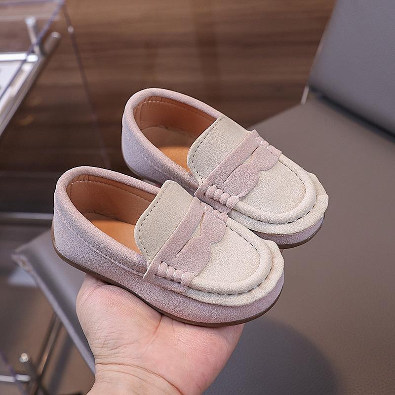 Spring Girl Shoes Fashion New Soft Soled Leather Shoes Anti Slip Comfort Casual Boy Shoe Trendy Breathable Retro Simple Kid Shoe