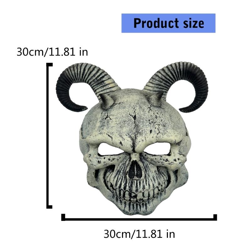 Halloweenové masky Démoni s rohy Maska ďábla Maska hororových monster Párty Cosplay maska pro maškarní plesy Dekorace strašidelného domu