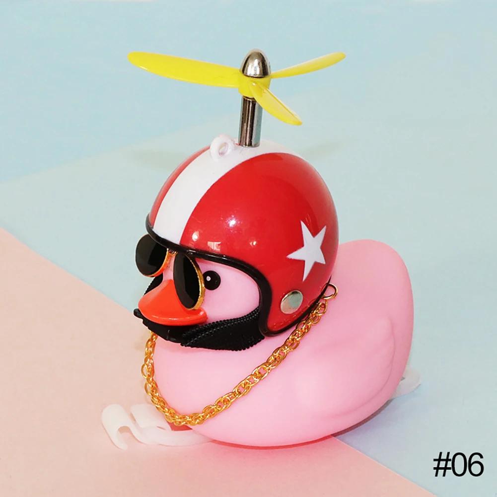 Luminous Airscrew Helmet Standing Duck Broken Wind Small Yellow Duck Motorbike Bicycle Cycling Light Moto Motorcycle Accessories