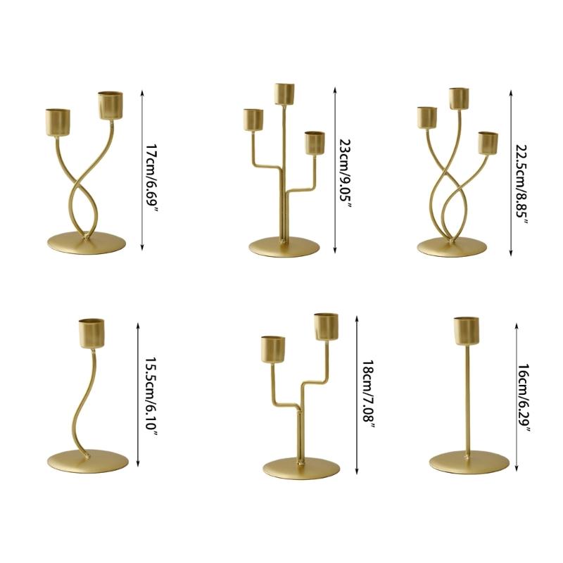 Iron Candlestick Holder Nordic Wedding Metal Candle Stand for Home Room Decor
