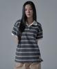 WAARFORWOMAN Wt-61 Rugby Half Collar Short Sleeve T-Shirt_Charcoal