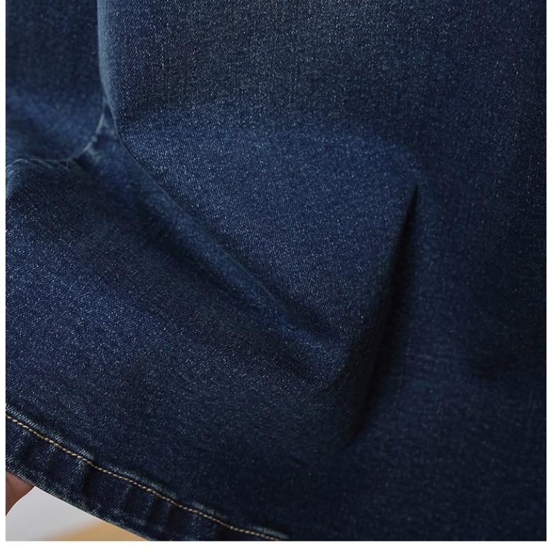 Dimanaf 2025 Plus Size Summer Elastic Denim Skirts Women Fashion Loose A-Line Skirt High Waist Vintage