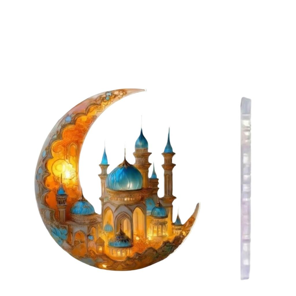 2D Akryl Måne Pynt, Ramadan Boligdekoration