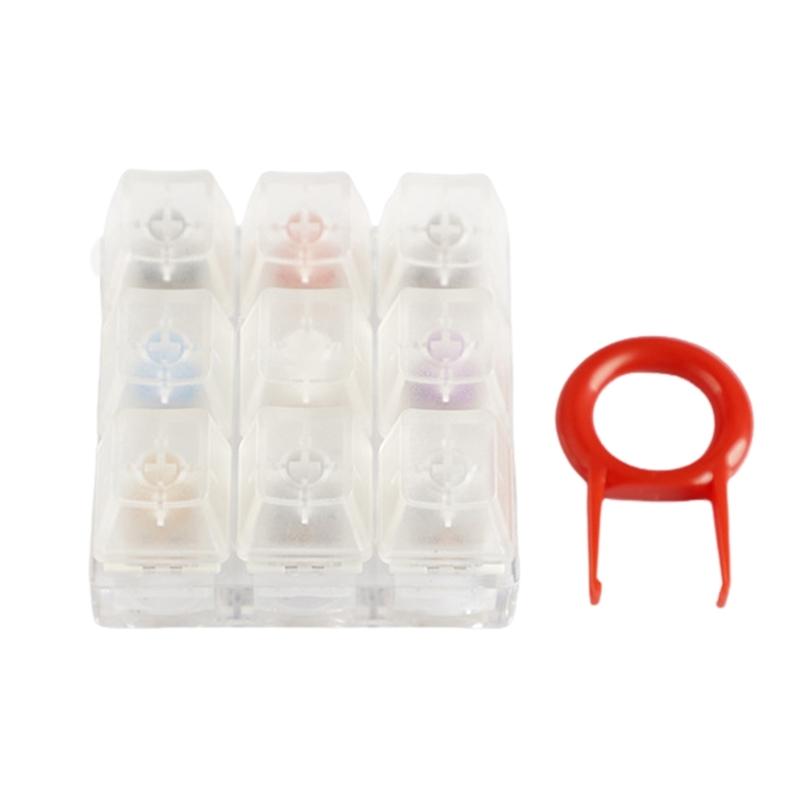Practical 9 Switches Tester For Mechanical Keypad Mechanical Keypad Switches With Key Puller Translucent Keycap Testing