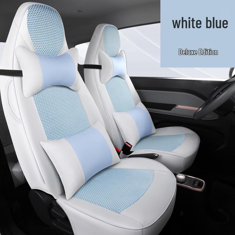 QQ Ice Silk Car Seat Cushion - Cute Cartoon Full Surround Seat Cover for Chery New Energy Sports Version