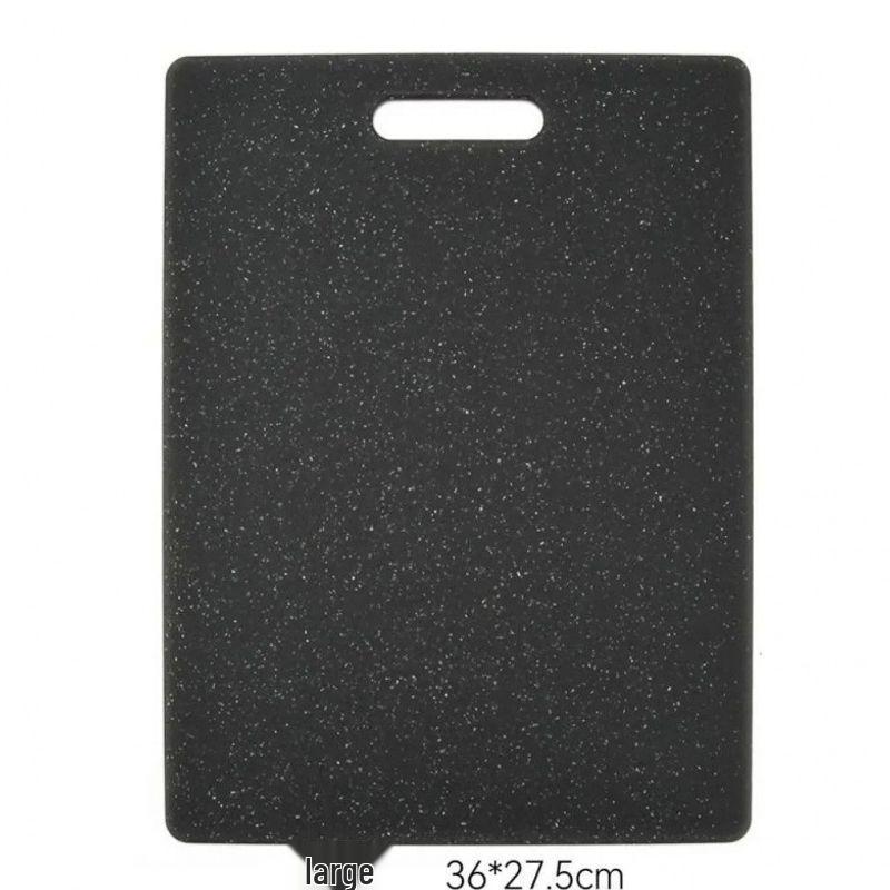 Sleek Black Double-Sided Cutting Board for Fruits & Vegetables - Durable Plastic, Ideal for Kitchen & Dormitory Use
