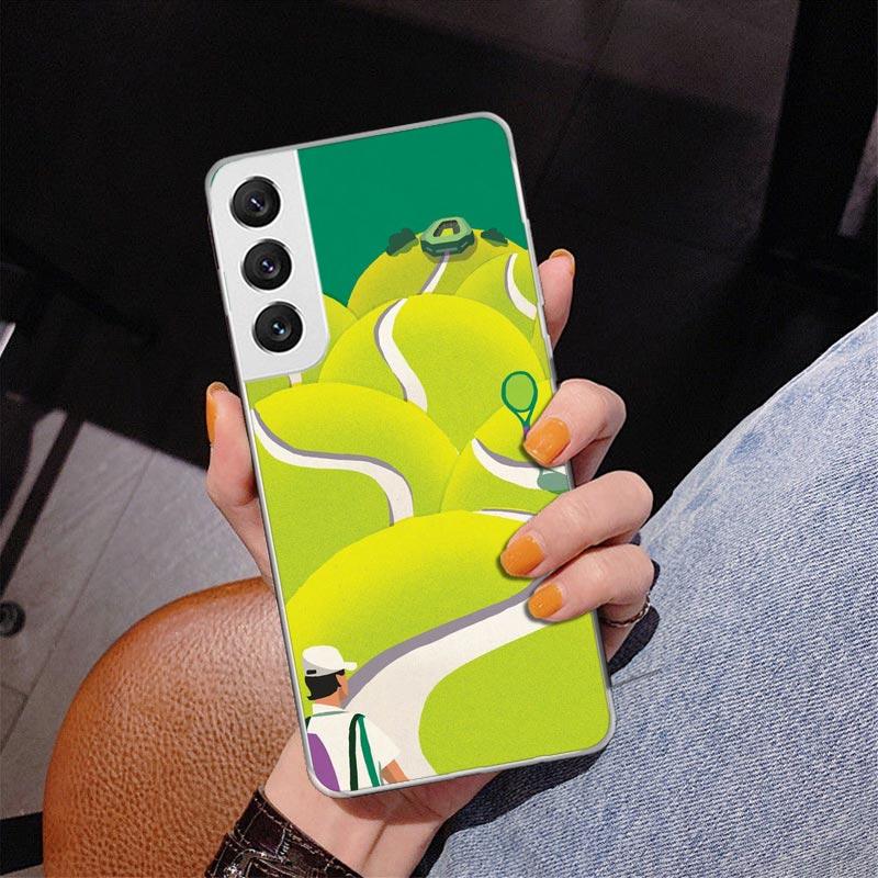 Tennis Sport Phnoe Case for Samsung Galaxy S26 S25 Edge S23 S24 Ultra S22 Plus S21 S20 FE Unique Cover Soft Coque Galaxy S25 S23
