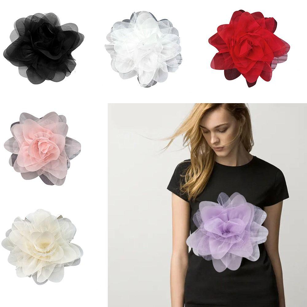Multi-layer Yarn Vintage Lapel Pins Handmade Pin-Up Brooch Fashion Flower Brooch  for Women Girls