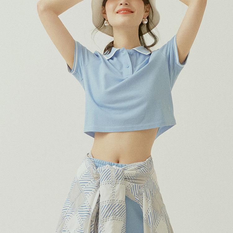 New MLB Los Angeles Dodgers SS21 Polo Shirt Unisex Sky Blue 31TSQ2131-07S