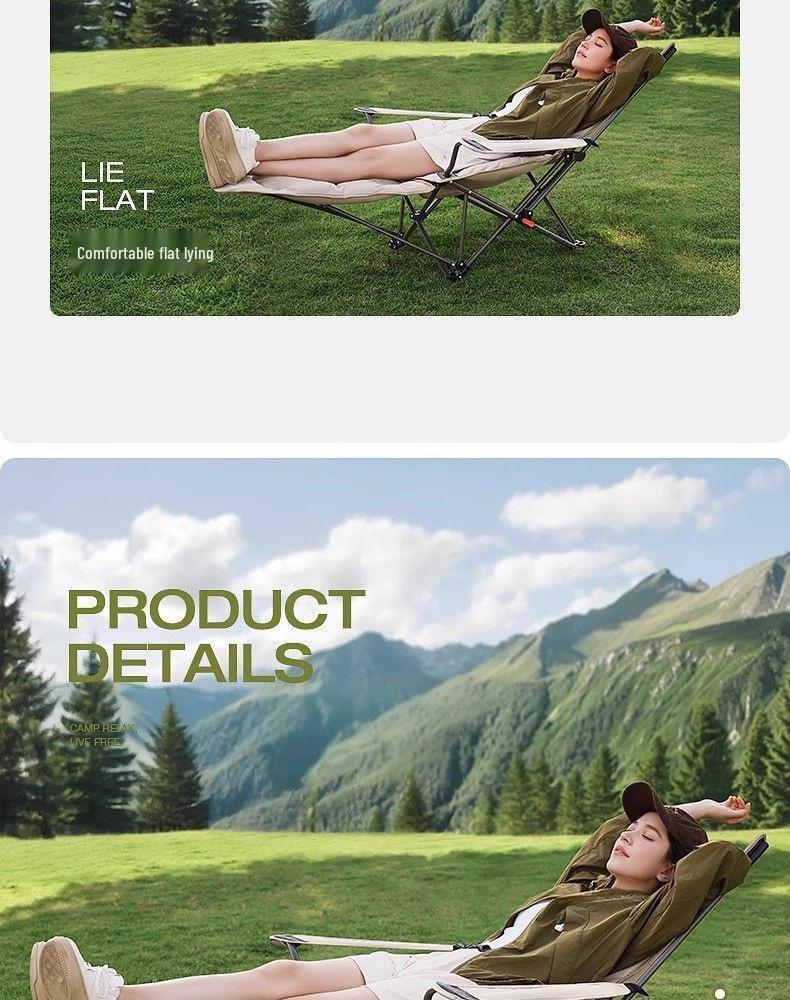 Portable Folding Office Recliner Chair with Leg Rest for Sitting & Sleeping