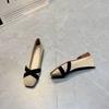 Shallow single shoes women's 2026 spring new versatile comfortable non-slip flat shoes small square head shoes