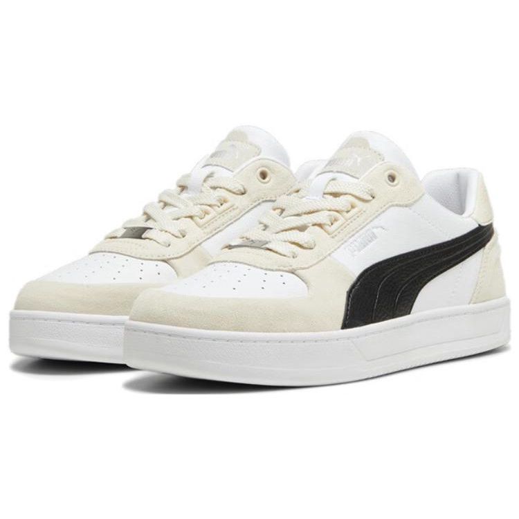 Puma Caven 2.0 Lux SD White Gezuckerte Mandel Unisex Sneaker Creme Silber 395080-03