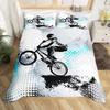 New 3D Print Dirt Bike Beding Set For Bedrom Soft Modern Bedspreads Comefortable Children Kids Soft Duvet Cover Comfortable Quilt Cover And Pilowcase