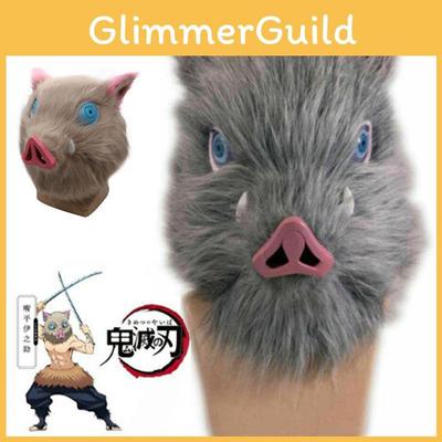 Authentic Anime Demon Slayer Kimetsu No Yaiba Hashibira Inosuke Pig Cosplay Mask Ideal For Costume Parties
