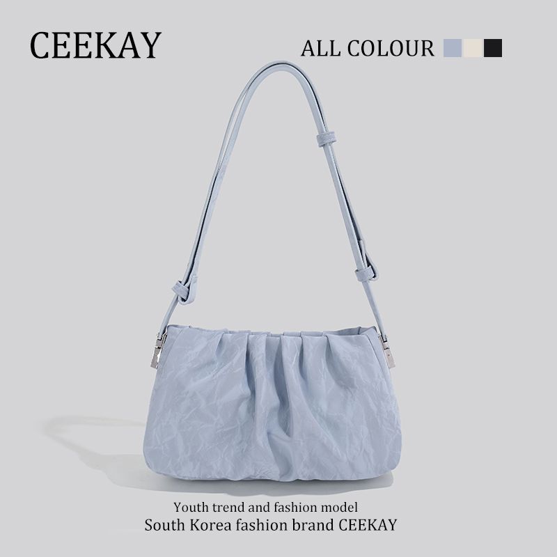 

Ceekay Original Cloud Accessible Luxury Female Summer Underarm Bag Blue