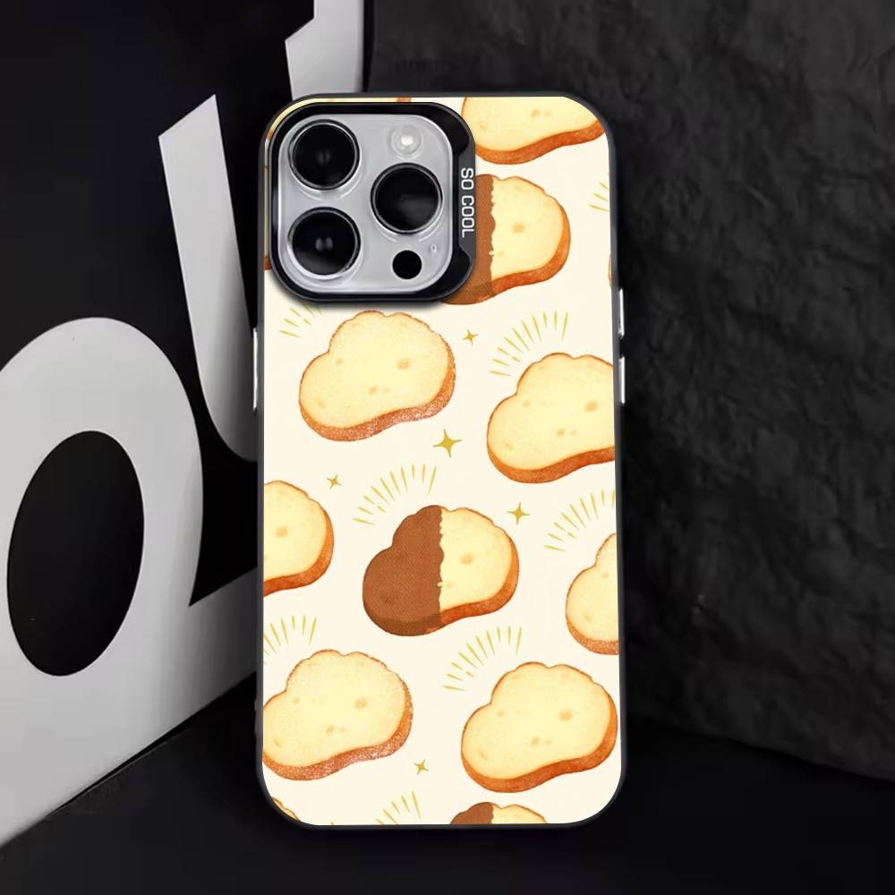 Yellow bread Phone Case For iPhone 17,16,15,14,13,12,11 Plus,Pro Max,XS,Colorful Silver Phone case Funda Cover