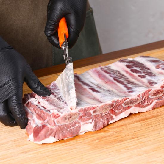 Nástroj na odstraňování blány z žeber Nerezová sada pro přípravu BBQ žeber s ergonomickou rukojetí Kuchyňské pomůcky pro nadšence a šéfkuchaře