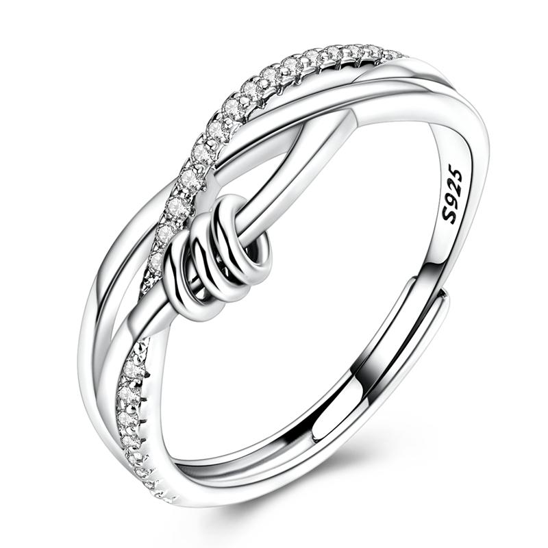 Blue Star Open Ring 925 Sterling Silver Original Clover Dragon Adjustable Ring For Women Wedding Anniversary Finger Jewelry Gift