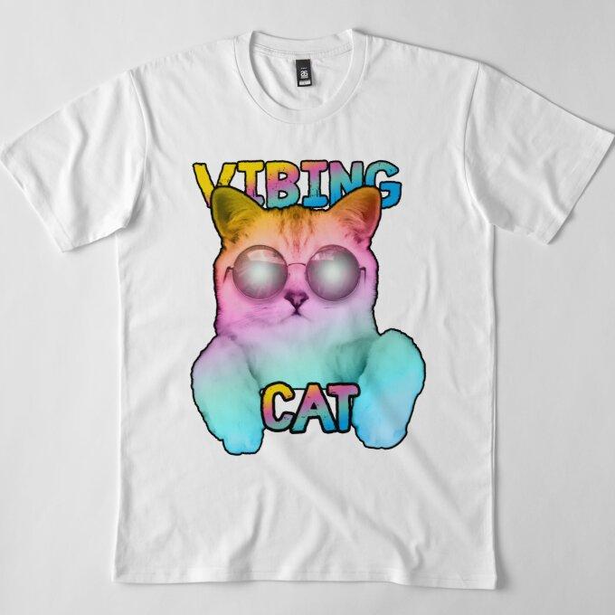 Shirt Vibing Cat Funny Viral Cat Meme 
