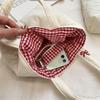 Korean Style Quilted Bow Embroidery Handheld Canvas Handbag for Women 2026 New