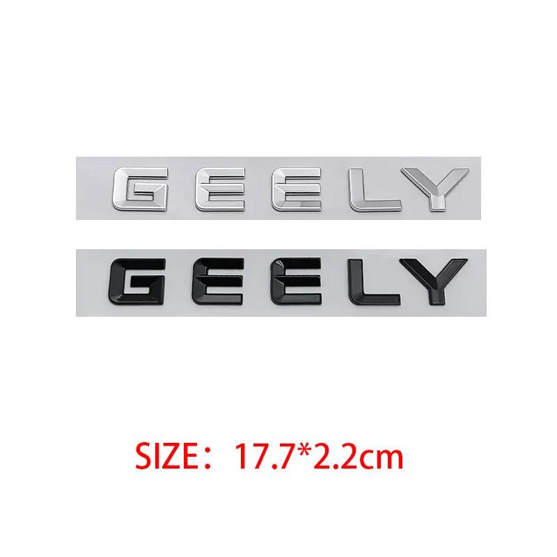 EMGRAND GEELY New Letter Label Badge Car Stickers for Geely Series Atlas EmgrandGT Monjaro Coolray Modified Body Rear Trunk Logo