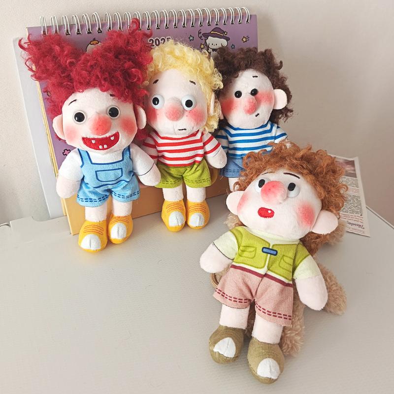 Soft Cartoon Curly Hair Plush Keychain Lovely Fluffy Doll Pendant 1Pcs Durable Key Holder for Women Purse Decor
