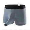 Mens Ice Silk Breathable Boxers Sexy Open Elephant Nose Man Underpants Underwear Briefs 25-26