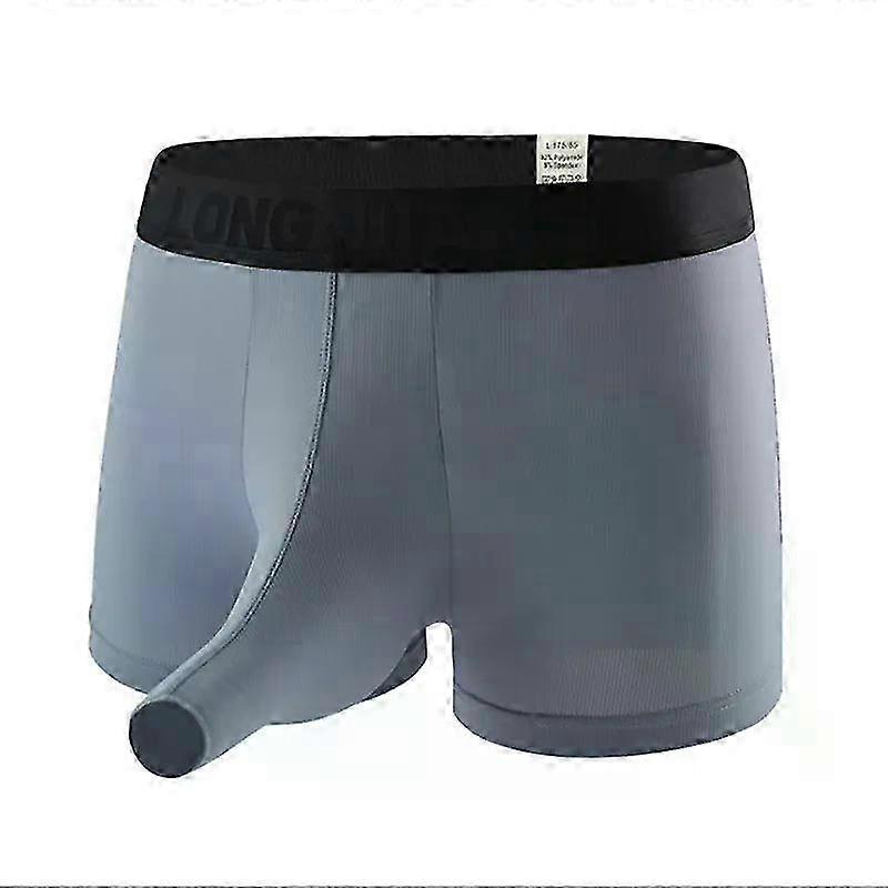 Mens Ice Silk Breathable Boxers Sexy Open Elephant Nose Man Underpants Underwear Briefs 25-26