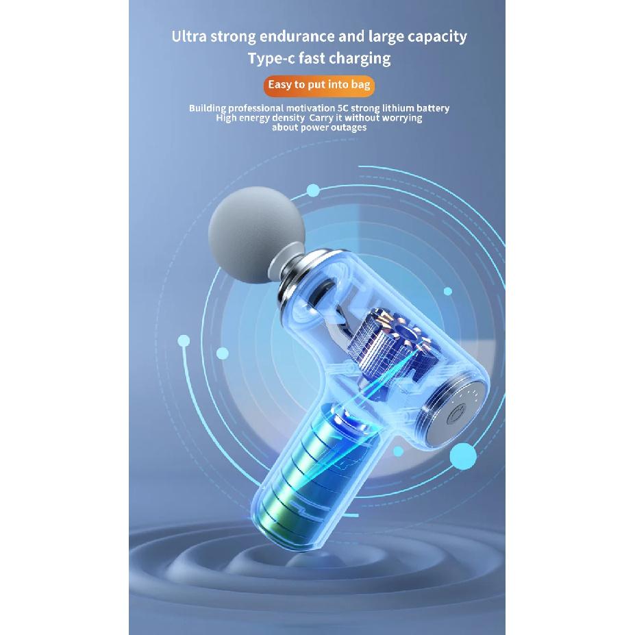 Vibration Massage Gun Rechargeable Wireless Muscle Relaxation Massager Mini Professional Fitness Portable Electric Fascia Gun