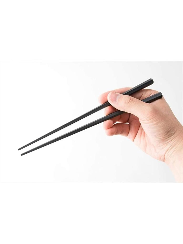 Asahi Koyo Hexagonal Heat Commercial Easy to Dishwasher and Dryer Made in Pack of 50 Pairs Chopsticks, Resistant, Grade, Black, Approx. 22.8cm,