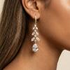 Wassertropfenförmige Zirkon-Quasten-Ohrstecker Hängende Ohrstecker für Damen Elegantes Schmuckaccessoire Weihnachtsgeschenke