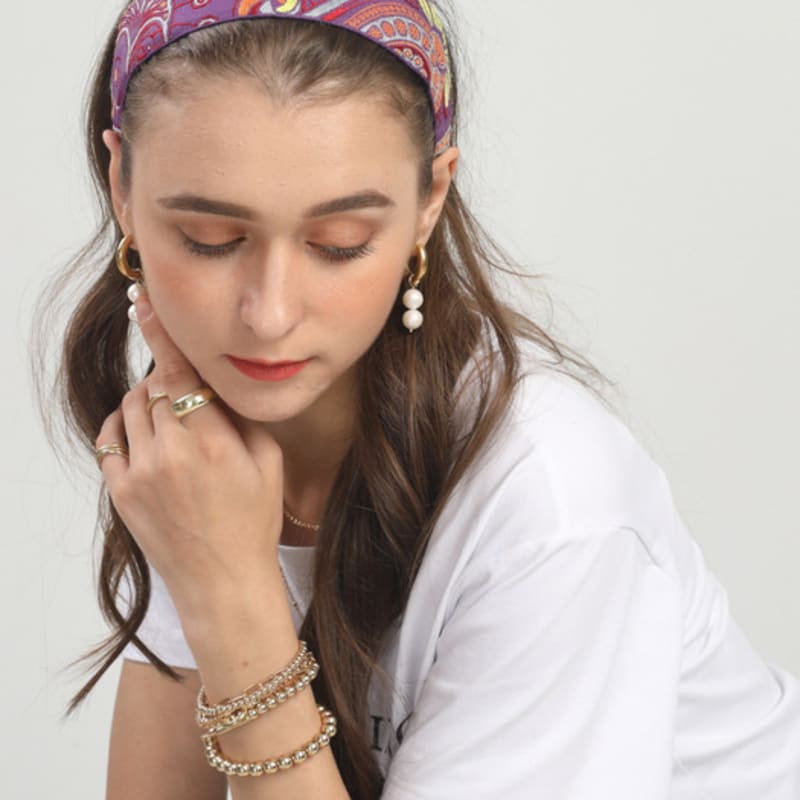 LALA Imported Ethnic Hairband P-L/VIOLET