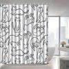 A Playful Cat Shower Curtain: Bring a Dash of Fun and Whimsy to Your Bathroom with This Adorable Design Featuring Various Poses