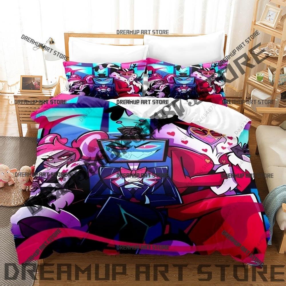 3D Printed Hazbinel The Vees Bedding Set for Boys Girls Duvet Cover Pillowcase Twin Queen King Full Single Double Sizes