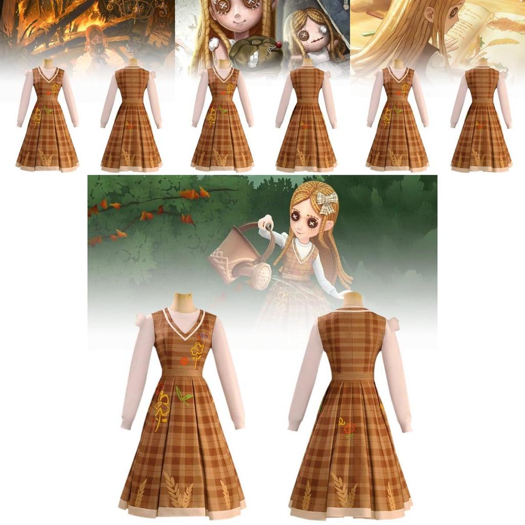 Charming Japanese Anime Style Girl's Autumn Adventure Cosplay Costume For Kids
