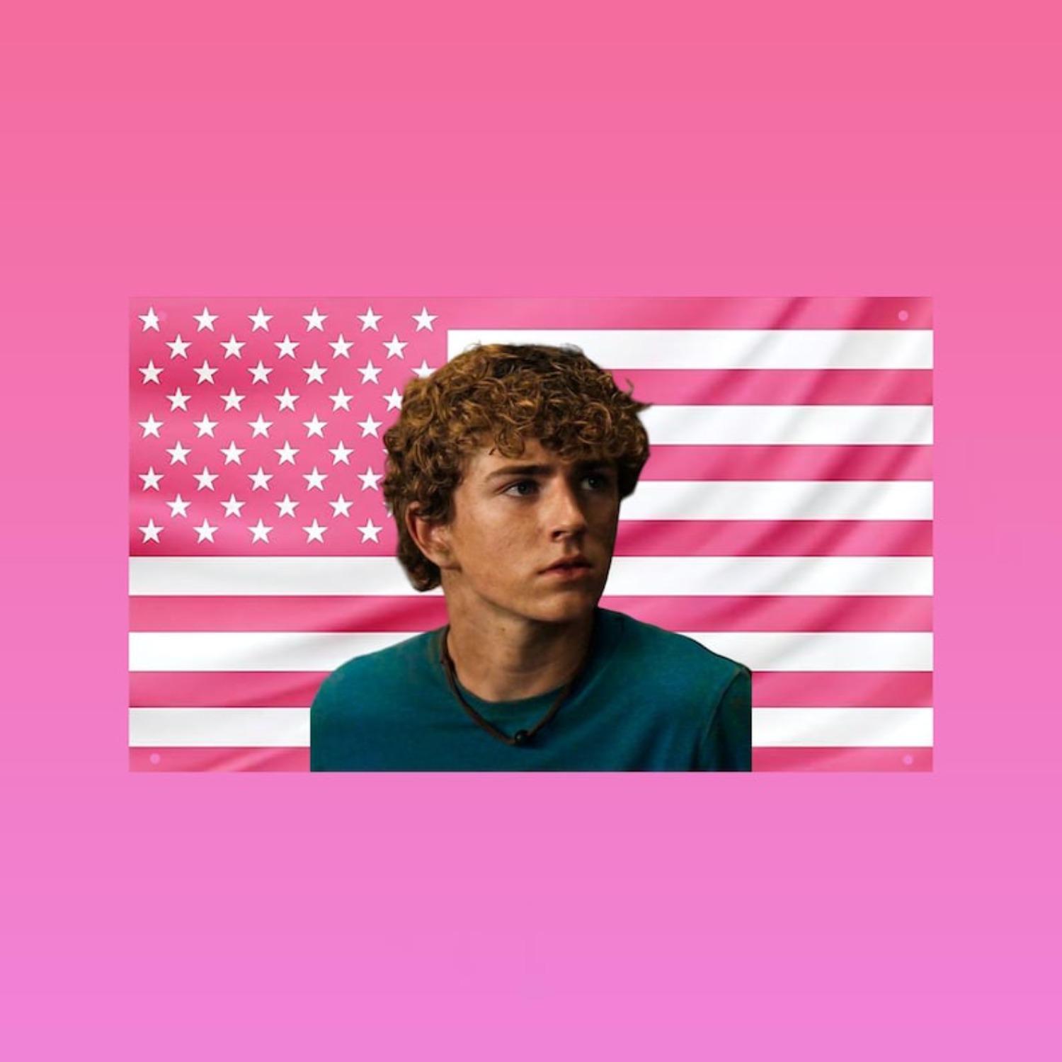 

1pc CCody Pink USA Flag Tapestry Creator Fan Gift Dorm Bedroom Wall Decor 74x94cm(29x37in)