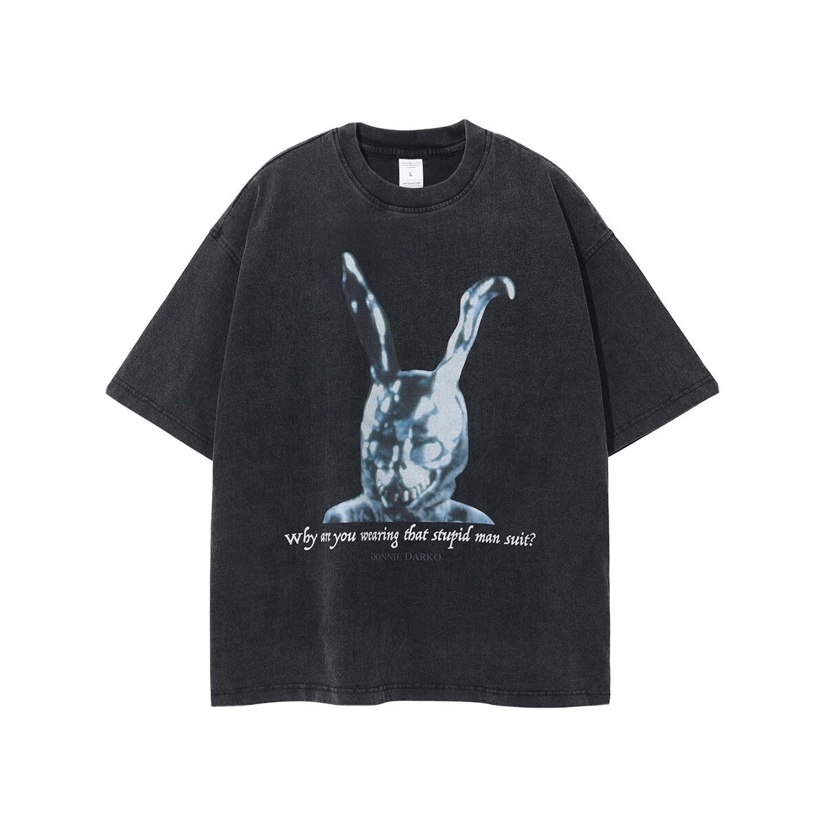 Unisex Washed T-Shirt Oversized Streetwear Donnie Darko Movie S разноцветный