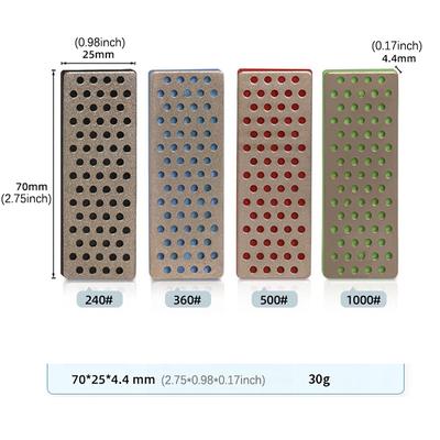 4Pcs/Σετ 240 360 500 1000 Grit Diamond Sharpening Stone Blocks Whetstone for Ski Edge Sharpening