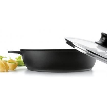 Cocotte - FORTUNAT - 32 Cm - Fonte D'aluminium - Anti-adhésif - Couvercle En Verre